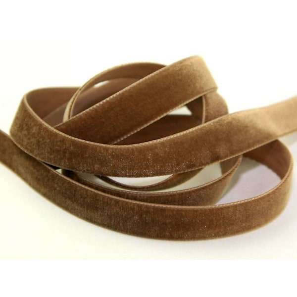 9mm Sammetband Mini Rulle 5m 9636 Café - per 5 meter rulle (C)
