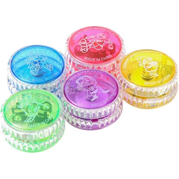 5 st Yoyo Toy, blinkande ljus Yoyo Toy Led Yo-yo boll för barn (d-583-a)