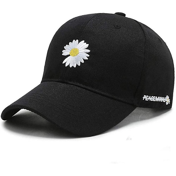 K-pop Hot Ins G-dragon Gd Daisy Flower Peaceminusone Broderet Baseball Cap Pmo Spandau Hat Sort-1 -