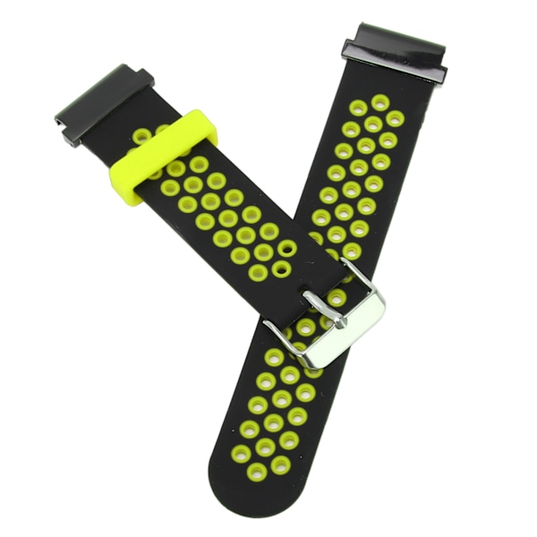 Armbandsur Silikon Snabbkoppling Justerbar Sportklocka Smartwatch Rem Ersättning för Amazfit Falcon 22mm Svart Grön[C]