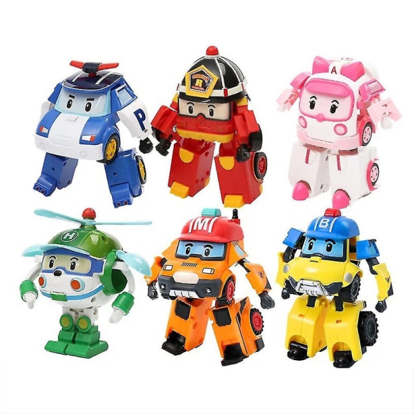 Robocar Poli Actionfigur Deformation Polisbil Robot Pedagogisk barnleksak - ZHENV Orange