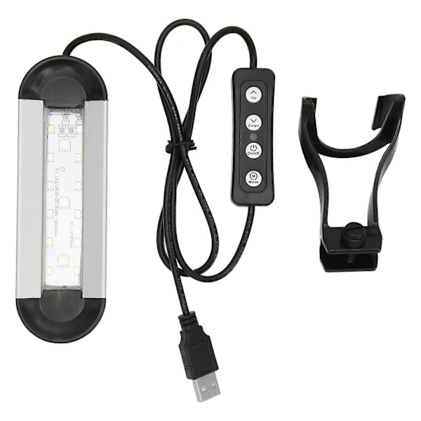 Justerbar Fullspektrum LED Akvarielampa 6W för Sötvattensakvarium och Planterade Akvarieuppfödare I6(FCC)