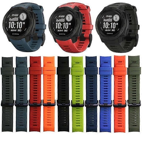 Smart klocka silikonarmband för Garmin Instinct 2 klocka ersättningsarmband för Garmin Garminc  (C)