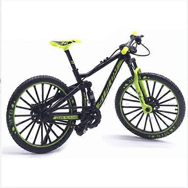 High Performance Downhill Mountain Bike - Black and Green - Bike Model