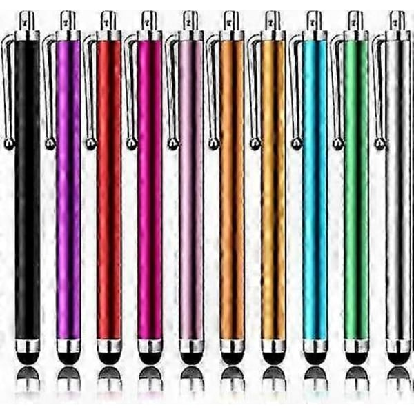 10-pack Universal Kapacitiv Stylus för Pekskärmar - Fungerar med iPad, iPhone (Slumpmässiga Färger) (FCC)