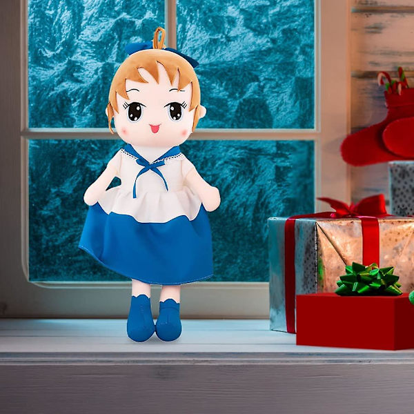 Mjuk Babydocka Med Kläder, 15.7 Söt Trasdocka Ragdoll Plysch Fylld Leksak Med Hatt Kjol Handgjord Prinsessa Plysch Leksak Babyflickor Sovande Partnerdocka