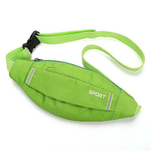 Män kvinnor midjeväska sport utomhus stöldskydd ficka resa nära passform osynlig bälte budbärare Fluorescent green 30*12*1