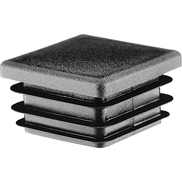 Prop til firkantet rør 60x60 mm, 10 stk., Sort (RAL 9005) Kapsel, 6x6 cm B