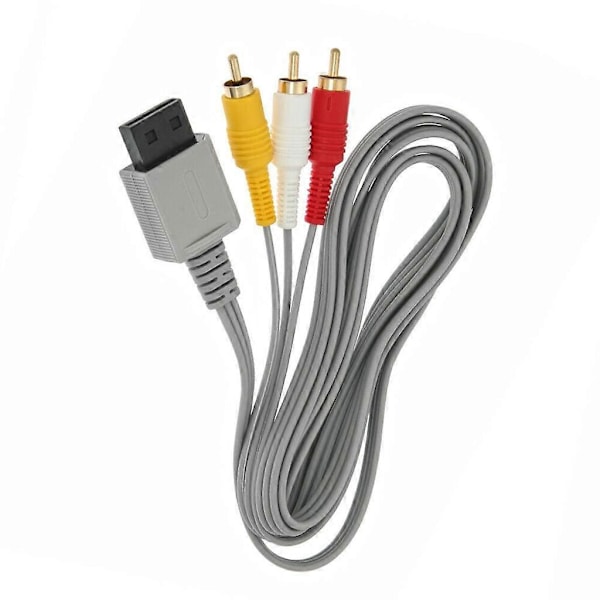 Wii & U TV Lydkabel 1,8m Video Scart Cinch RVL-009 3-RCA