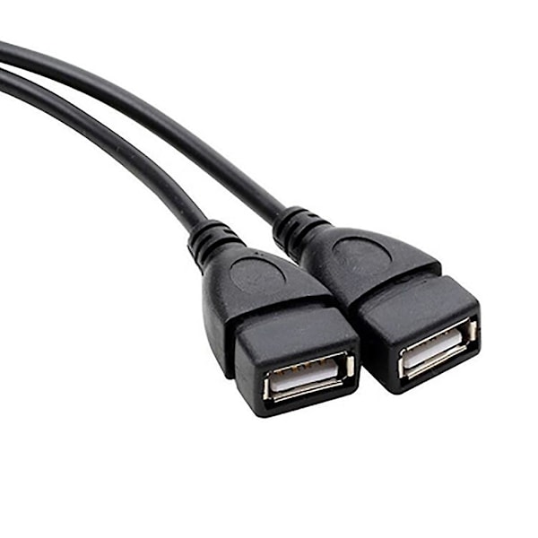 USB Splitter USB 2.0 Y Splitter Laddningskabel 1 Hane till 2 Hona Strömkabel (FCC)