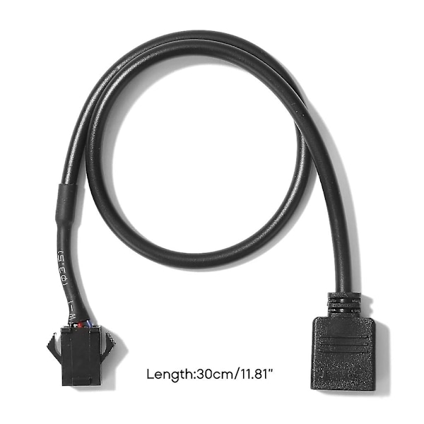 30cm 5v 3-pin/12v 4-pin RGB-adapter for datamaskin LED-lysstripe forlengelseskabel [C] 3Pin male