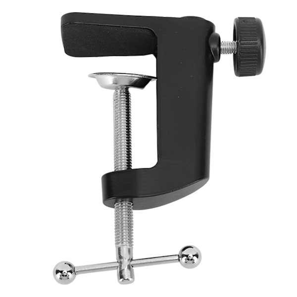 Skrivebords C-Klemme Aluminium Sort 2,4 tommer 61 mm Skrivebord Bordmontering Klemme Til Skrivebordsbordlampe