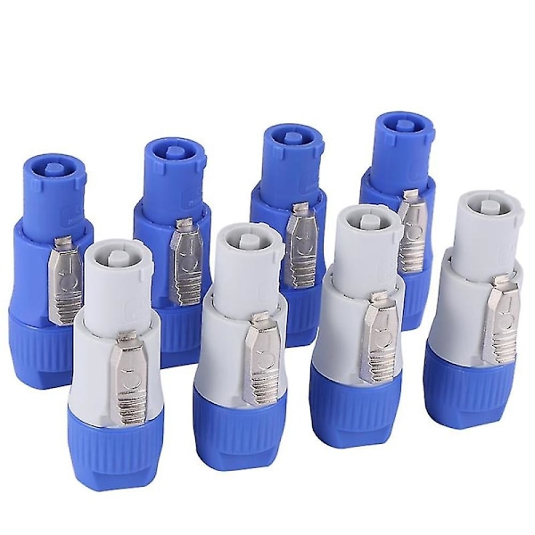 8 st Powercon 3-stifts högtalarchassisadapter Nac3fca Nac3fcb Powercon-kontakt 3 stift 20A 250V Ström