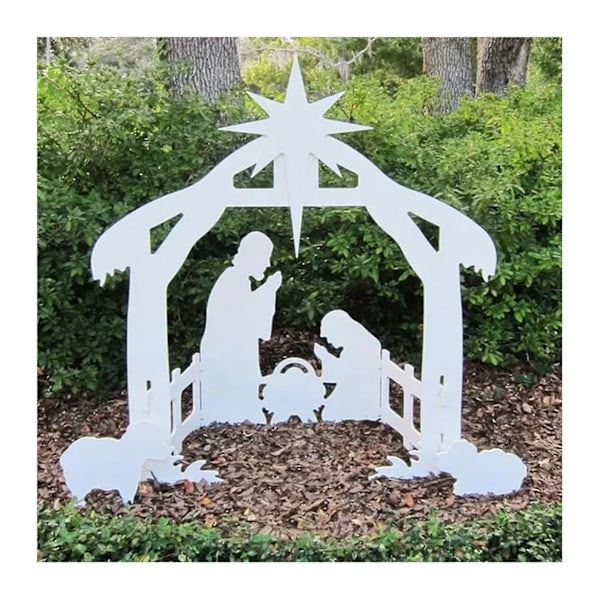 Outdoor Nativity Holy Family Nativity Scene Weather-resistant And Durable For Front Yard Lawn And Church