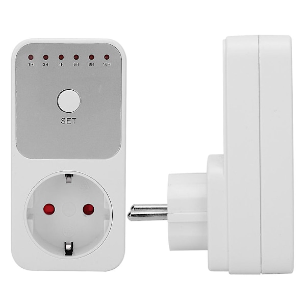 Nedtellingstimerkontakt med 1-10 timers innstillinger for husholdningsapparater (EU-plugg)