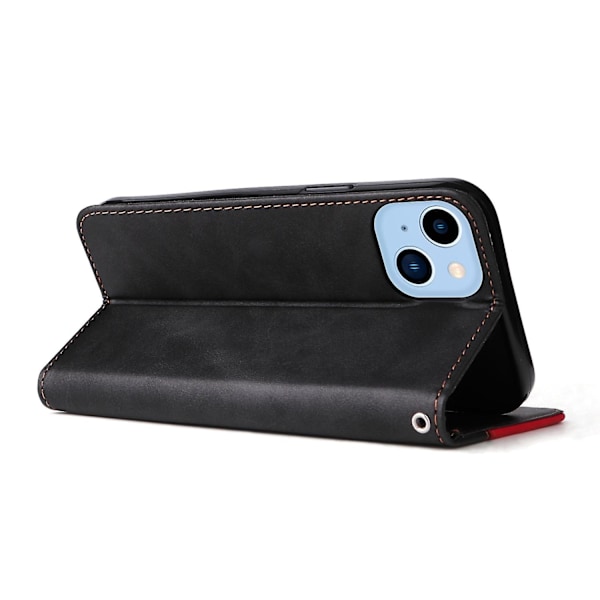 Läderfodral för iPhone 14 Plus Red