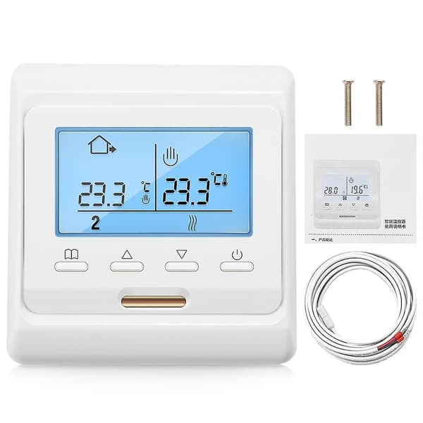 Programmerbar 230V LCD Romtermostat for Oppvarming