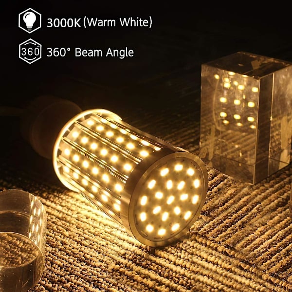 LED majs pære E27 30W, 6500K kold hvid LED majs pære E27, ikke-dimbar, LED majs pære (30W hvidt lys)[C]