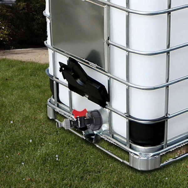 Helt ny 1000 Liter IBC Vandtank med S60x6 Adapterventil og 3/4-yvan (kun hane)