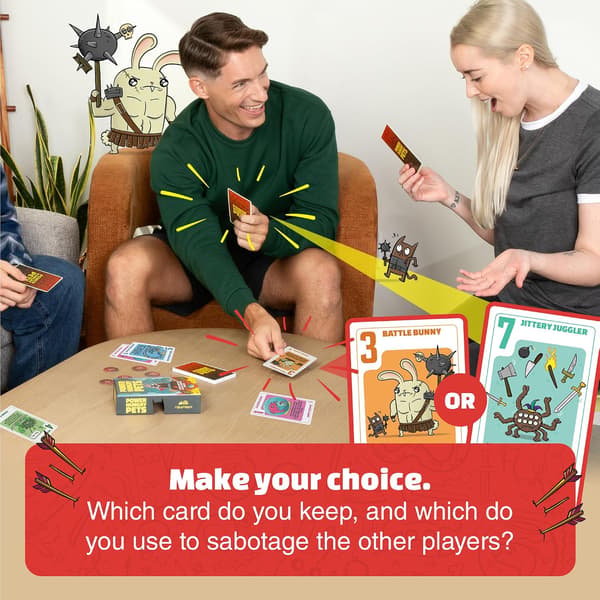 Exploding Kittens Selskabsspil for 2-6 spillere, alder 7+, 15 minutters spilletid