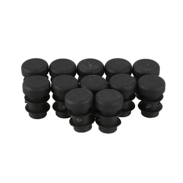 12 stk Plast 12mm Rør Endeblendinger Plugg Rør Innlegg Plugg Rund Black