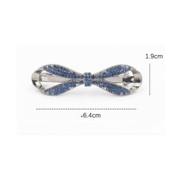 2 st Rhinestone Hårklämma Hårnålar GRÅ