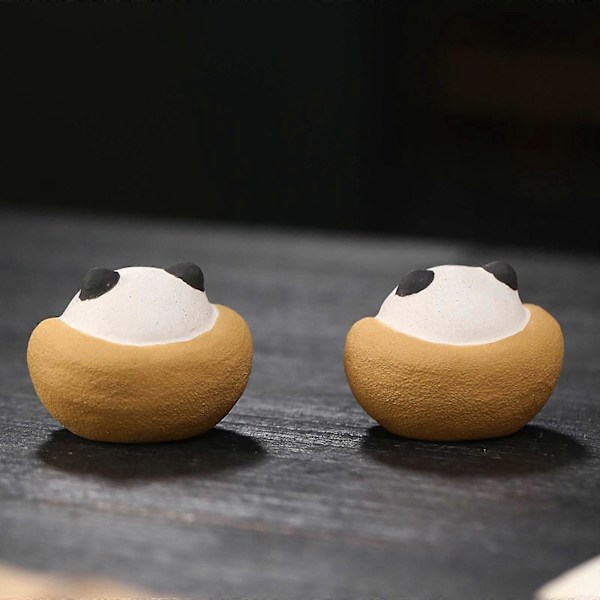 Lila Lerte Tesällskap Miniatyr Figurin Bil Inuti Skåp Liten Panda Staty (C)