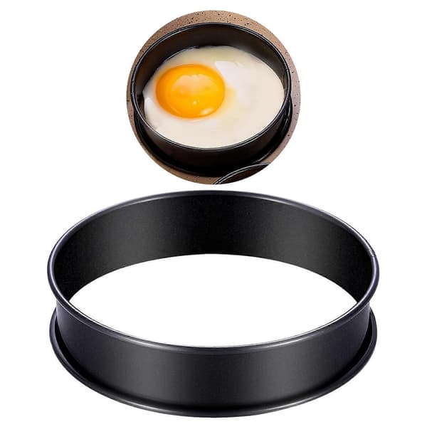 Non-stick terteformer i rustfritt stål, sett med 8