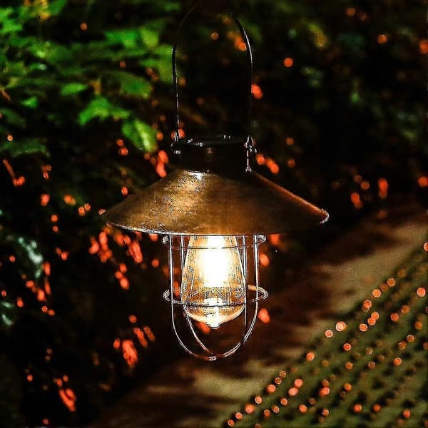 Udendørs solcellelamper 12V varm LED kobberfinish