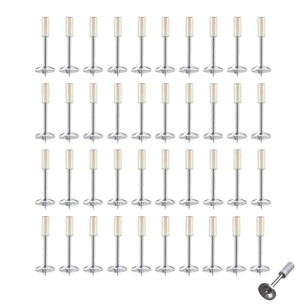 40 kpl nauloja manuaaliseen teräsnaulapyssyyn, pyöreät naulat seinänkiinnitystyökalu -27/42mm (C)