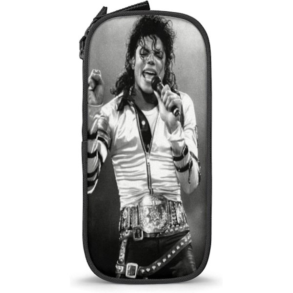 Michael Jackson Pennfodral Stor Kapacitet Resväska Kosmetikväska Dragkedja Pennfodral Pojke Flicka Kontor Student Skolmaterial Förvaringsväska SAOE021953
