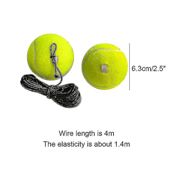 2x Tennis Trænings Swingball Udskiftningsbold Justerbar Fortøjningsreb Snor Ny