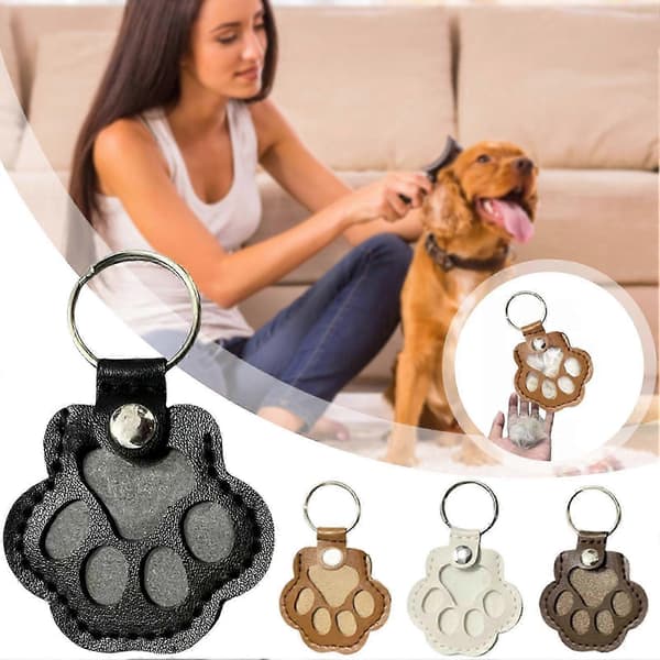 Nøglering til opbevaring af hundehår Black