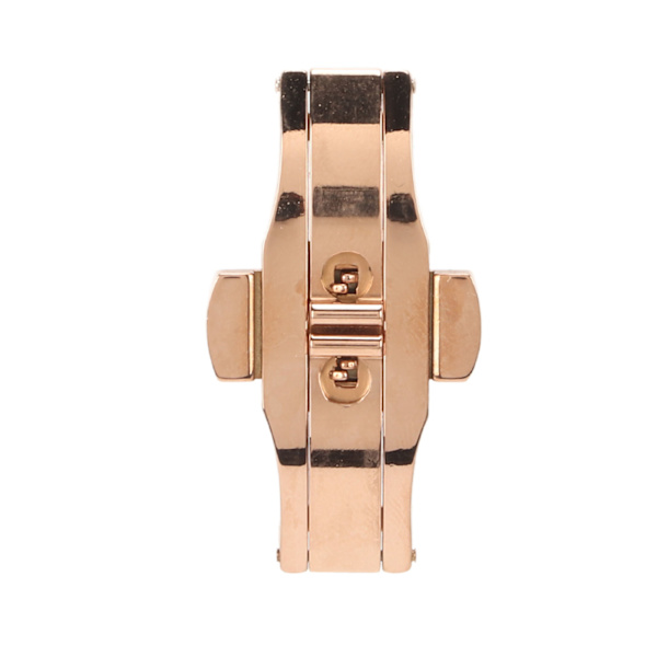 Armbandslås Fjärilslås Roséguld Högpolerad Rostfritt Stål Dubbel Tryckknapp Vikbart Deployment Spänne[C]