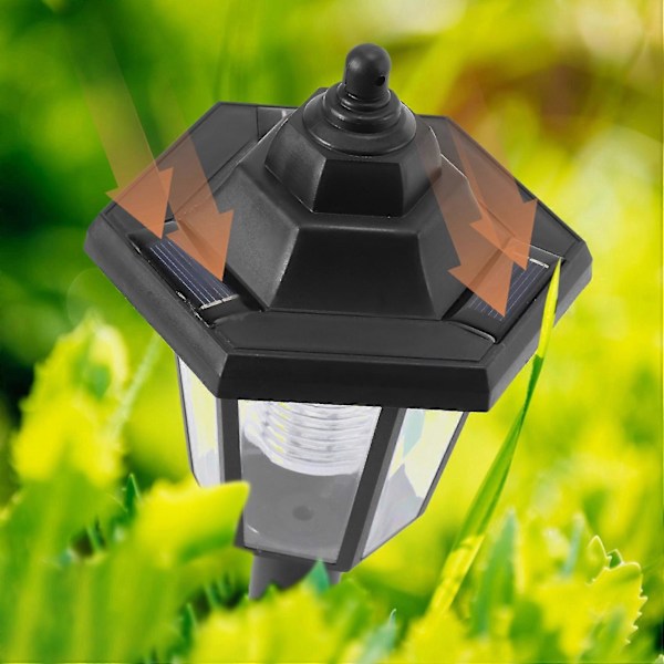 2 X Soldriven LED Utomhus Trädgård Staket Vägglykta Lampa Ljussensor (C)