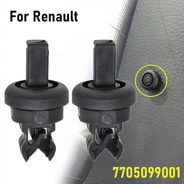 2X Clips För Renault Clio Megane Scenic Laguna Modus MK1 MK2 MK3 1 2 3 Bakre Bagagehylla Snöre Hängare Fäste 7705099001 FN9U1387 (C)