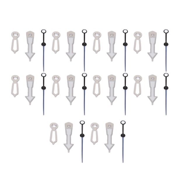 10 Set Urvisarvisdelar Luminous Metall Exklusiv Bärbar Snygg Urverk Visare för NH35A Typ 2[C]