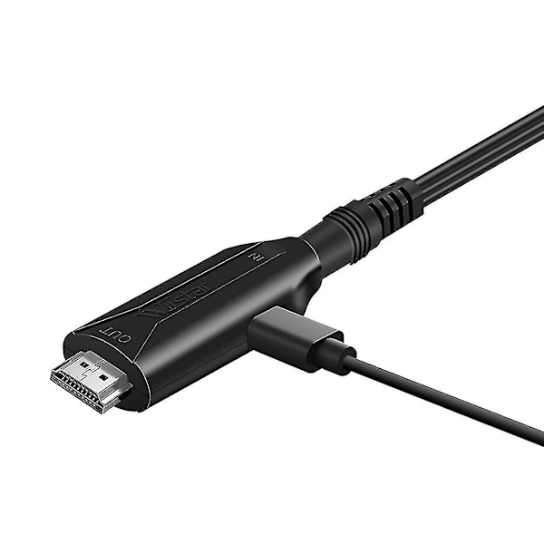 For PS2 til -kompatibel Audio Video Konverter Adapter Støtter For PS 1/2 For HDTV PC Full HD Kabel-hao Black