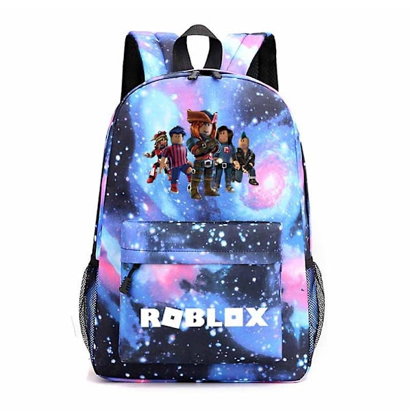 Roblox Galaxy Laptop Ryggsäck för Tonåringar Flickor Pojkar Barn Skolväska Ryggsäck Vattentät Lätt College Resa Dator Ryggsäck Väskor