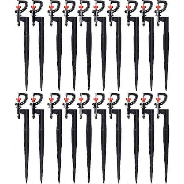 Vattenspridare, 20 st, G Typ 180 Graders Roterande Mikro Sprinkler, för Trädgård Växthus Gräsmatta Bevattning med 4/7 Bevattningsslang 20CM (C)