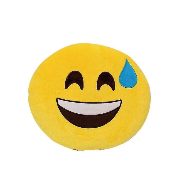 Emotionell Ikon Gul Ansiktskudde Dekorationskudde 32x32cm[C] Sweater