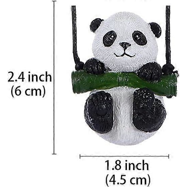 Söpö Keinuvä Panda Auton Peilin Ripustuskoristeet Hauskat Sisätilojen Taustapeilit Auton Koristeet (Panda) (C)
