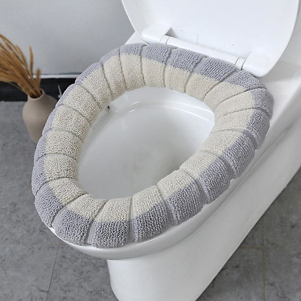 4-pack Varmt Stretch Toalett Universal Tvättad Toalettstolsdyna Mjuk Tjock Tyg Toalettstolsöverdrag Toalettstolsöverdrag. Sitsvärmare Sitsöverdrag