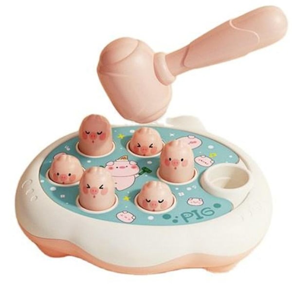Whack-a-mole-leksak Pedagogisk hammarleksak för spädbarn Quick Push-spelkonsol Barnpresent Pig