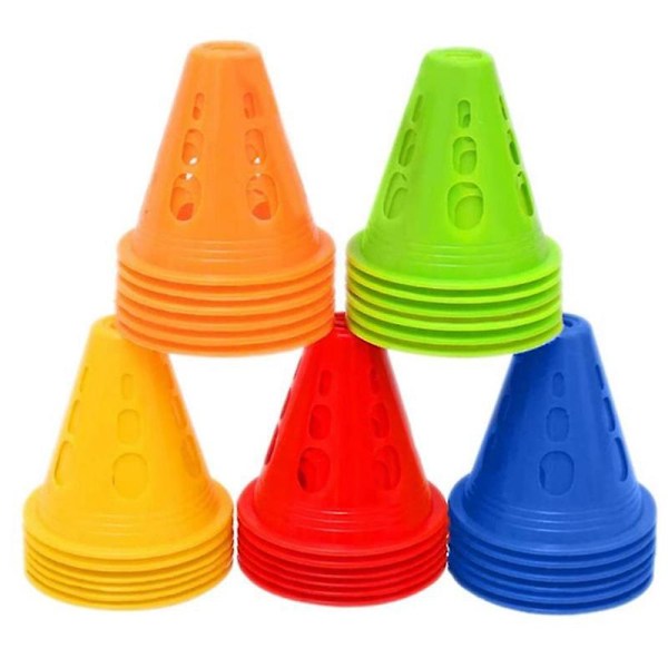 30 Pack Port Cones Training Traffic Road Set for Football Training and Drills End Zone Markers,Skat