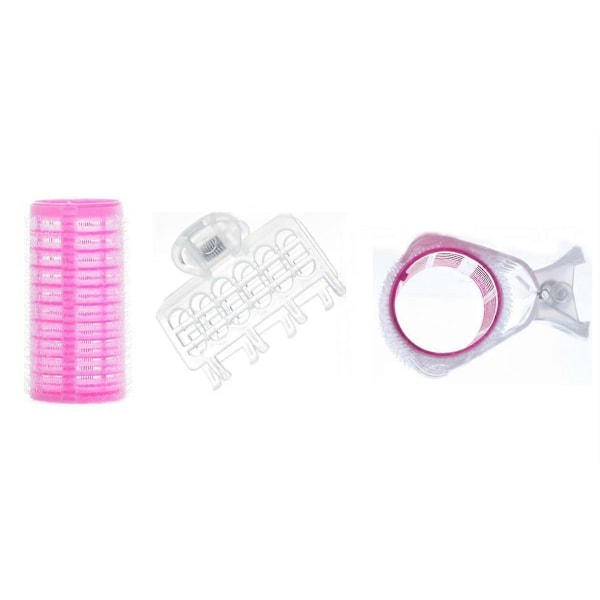 Hårstylingverktyg Luggrulle Hårrulle med Tänger, 3-pack (Stor Storlek) - - (C)