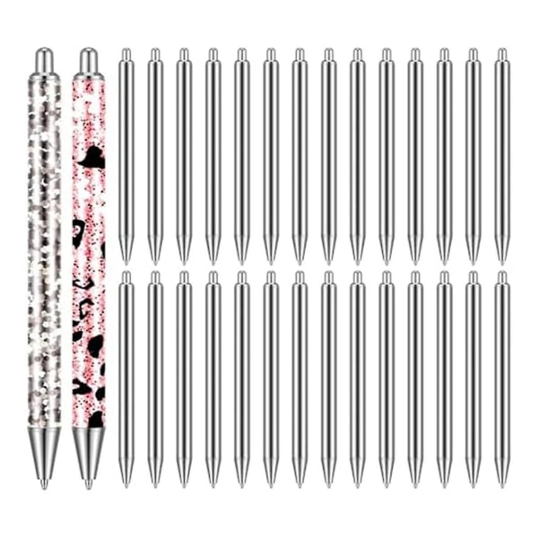 30 st pennor i rostfritt stål för gör-det-själv-glitterpennor Epoxihartspennor för handgjorda målningspresenter Business[C] Silver