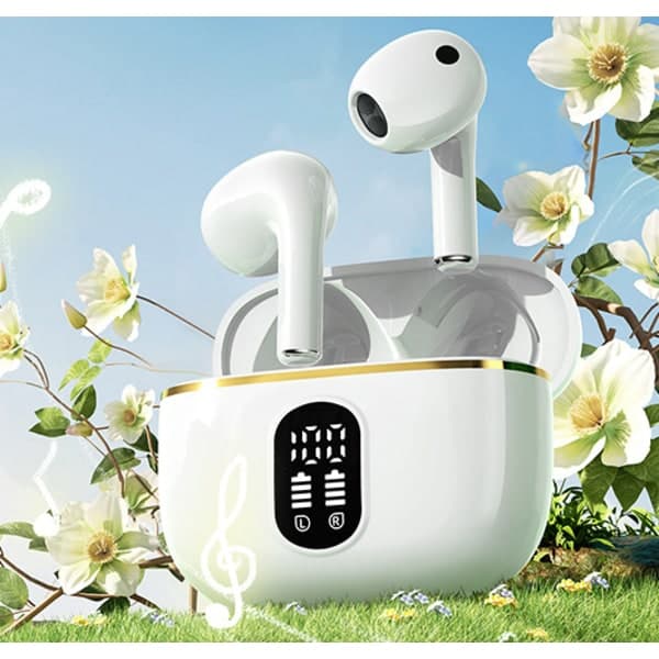 Langattomat Bluetooth-kuulokkeet iPhonelle ja Androidille, valkoinen White