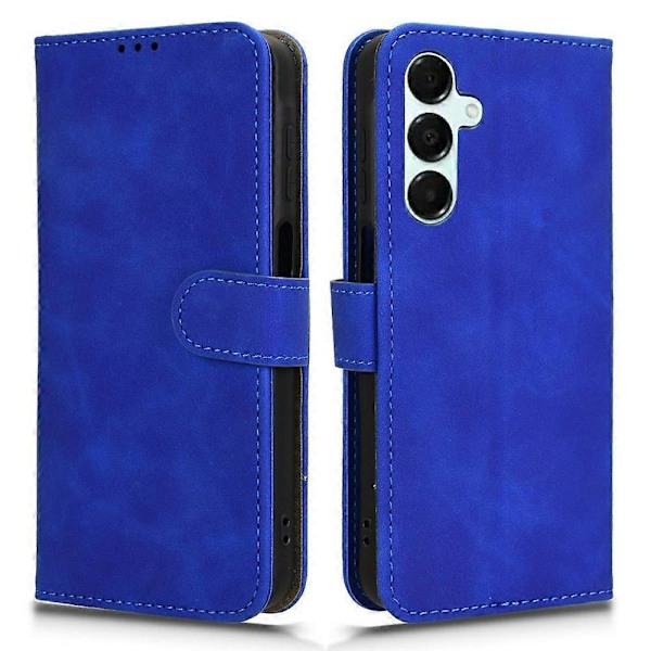 Læderetui til Samsung Galaxy A16 5G med hudfølelse, anti-drop, pungfunktion - Grøn Multicolor Blue