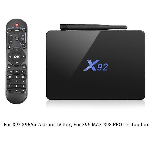 X96MAX Fjärrkontroll, för X92 X96Air Aidroid TV-box Infraröd Fjärrkontroll för MAX PRO Set-Top Box black